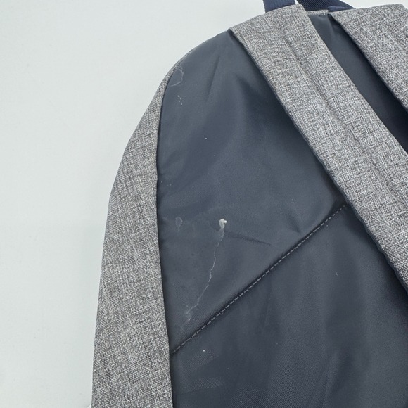 Converse Chuck Taylor All Star Backpack Gray Navy Blue Red Patch Logo Bag - Picture 3 of 5